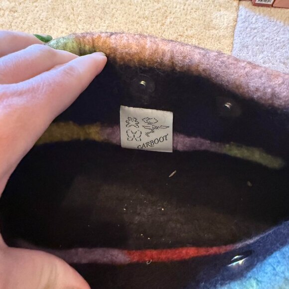 Carboot handmade made to order very very rare felted shoulder bag made cross - Picture 6 of 9